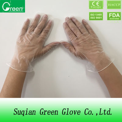 Guantes disponibles aprobados por la FDA del vinilo con el polvo libre para el uso médico
