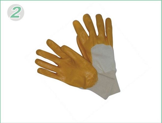 Guantes del trabajo de la capa del nitrilo del amarillo de la resistencia del corte del cuero de M para las piezas de junta
