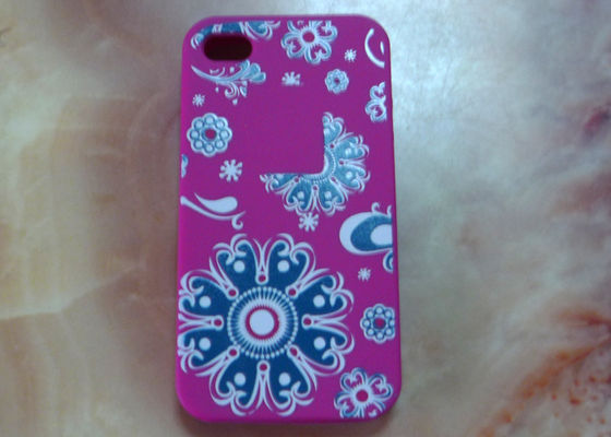 Guante elegante impreso de seda púrpura del iphone de los guantes del tacto del teléfono para el iphone 4s